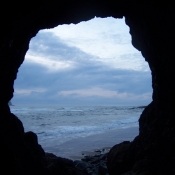 Tunnel on the beach